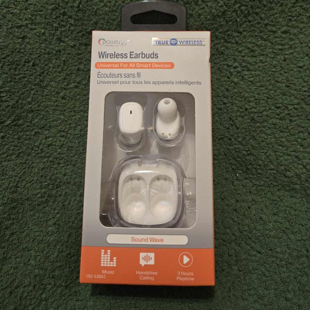 PowerUp Wireless Earbuds - White